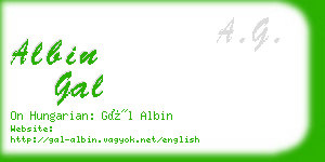 albin gal business card